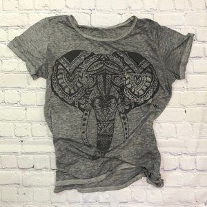 Elephant Graphic Soft Pocket Tee Sz L